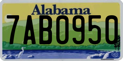 AL license plate 7AB0950