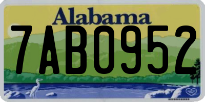 AL license plate 7AB0952