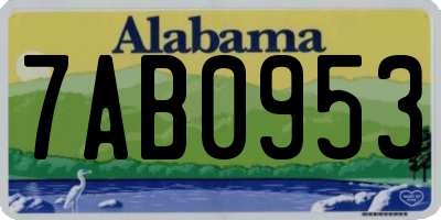 AL license plate 7AB0953