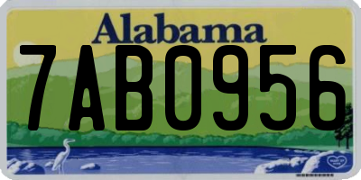AL license plate 7AB0956