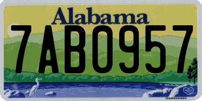 AL license plate 7AB0957
