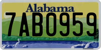 AL license plate 7AB0959
