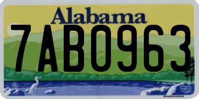 AL license plate 7AB0963