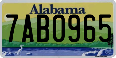 AL license plate 7AB0965