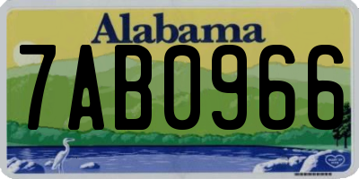AL license plate 7AB0966