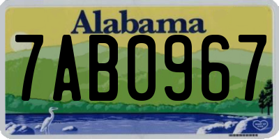 AL license plate 7AB0967