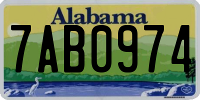 AL license plate 7AB0974