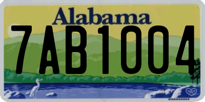 AL license plate 7AB1004