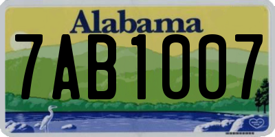 AL license plate 7AB1007