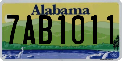AL license plate 7AB1011