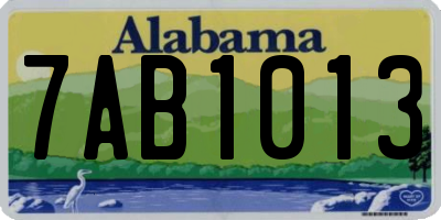 AL license plate 7AB1013