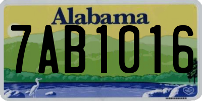 AL license plate 7AB1016