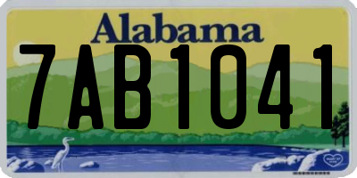 AL license plate 7AB1041