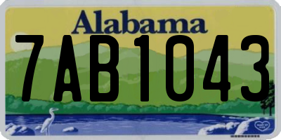 AL license plate 7AB1043