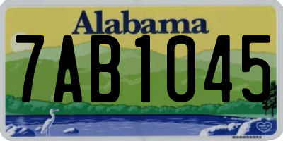 AL license plate 7AB1045