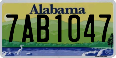 AL license plate 7AB1047