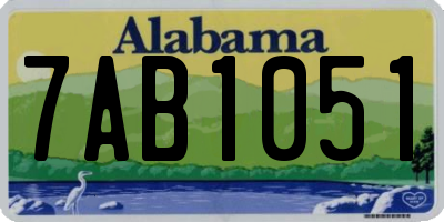 AL license plate 7AB1051