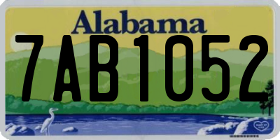 AL license plate 7AB1052
