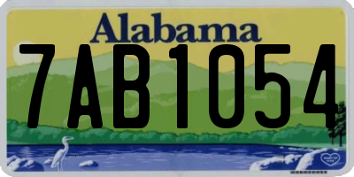 AL license plate 7AB1054