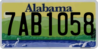 AL license plate 7AB1058