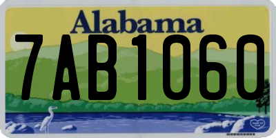 AL license plate 7AB1060