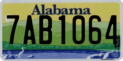AL license plate 7AB1064