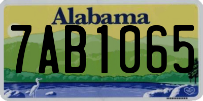 AL license plate 7AB1065