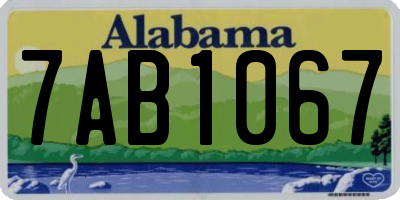 AL license plate 7AB1067
