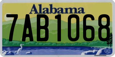 AL license plate 7AB1068