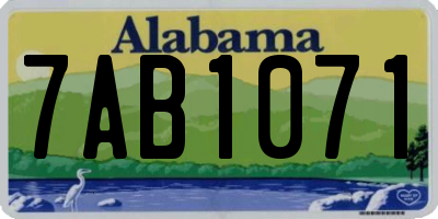 AL license plate 7AB1071