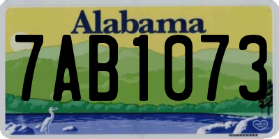 AL license plate 7AB1073