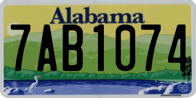 AL license plate 7AB1074
