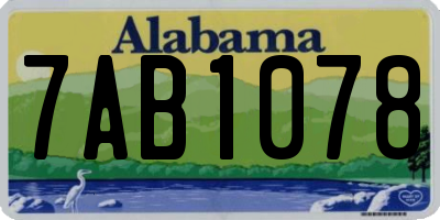 AL license plate 7AB1078