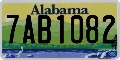 AL license plate 7AB1082