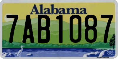 AL license plate 7AB1087