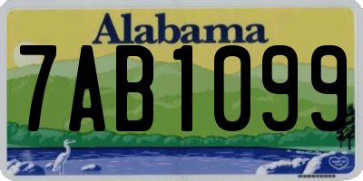 AL license plate 7AB1099