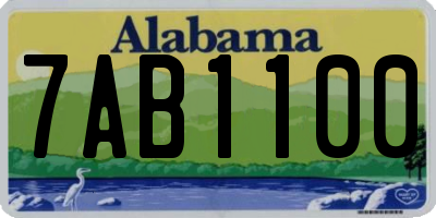 AL license plate 7AB1100