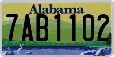 AL license plate 7AB1102