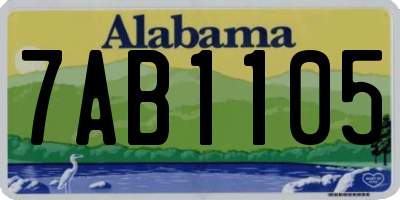 AL license plate 7AB1105