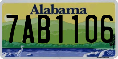 AL license plate 7AB1106