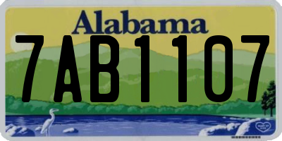 AL license plate 7AB1107