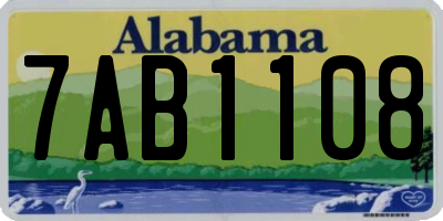AL license plate 7AB1108