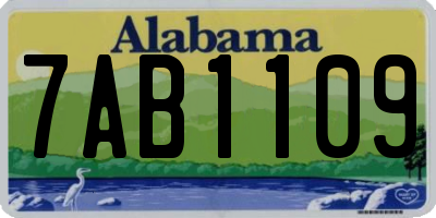 AL license plate 7AB1109