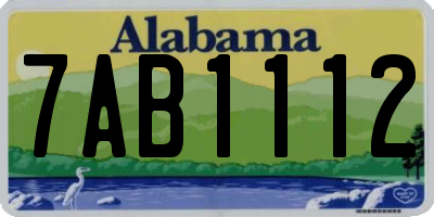 AL license plate 7AB1112