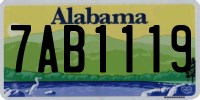 AL license plate 7AB1119