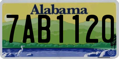 AL license plate 7AB1120