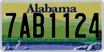 AL license plate 7AB1124