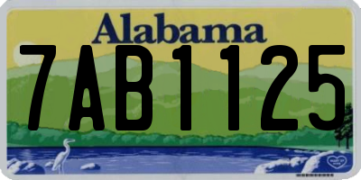 AL license plate 7AB1125