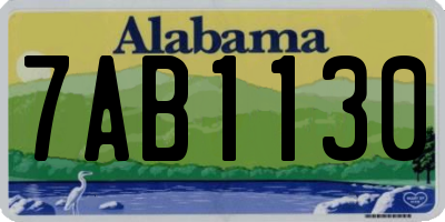 AL license plate 7AB1130