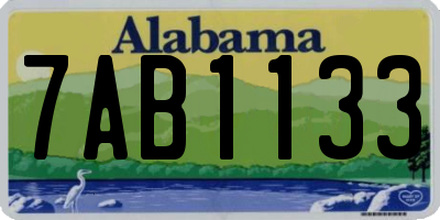 AL license plate 7AB1133